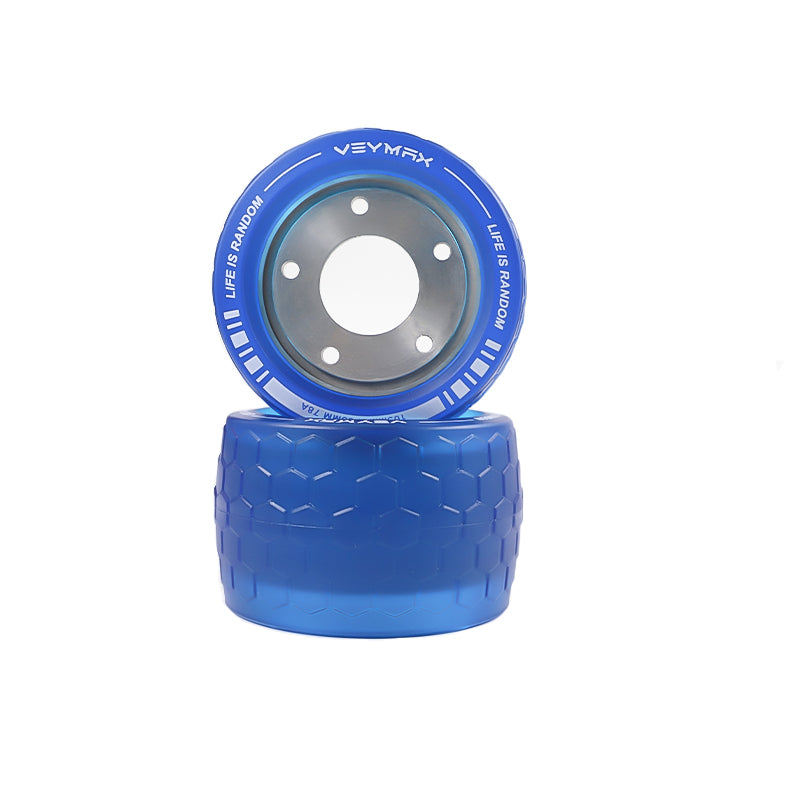 Veymax Blue Jelly Wheel All Terrain Off Road 105mm Urban Sleeves Set