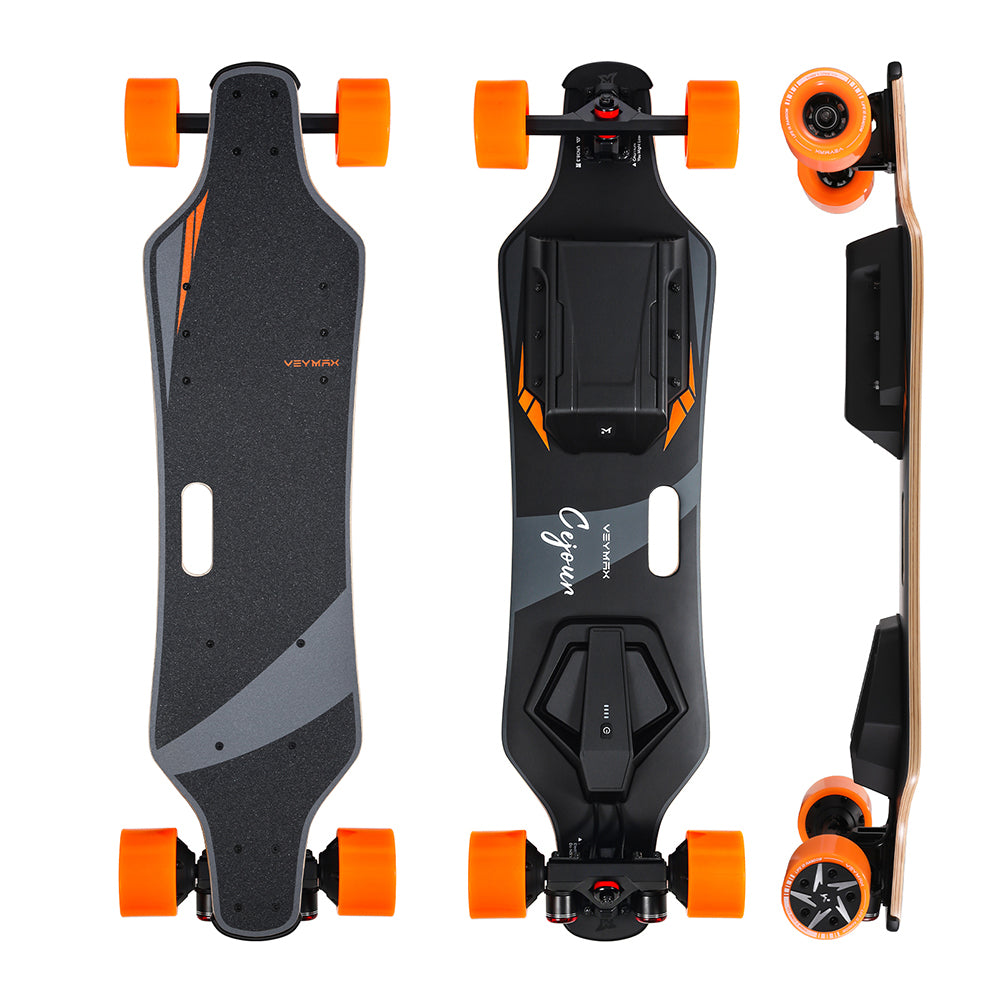 Portable Remote-Controlled Electric Skateboard With PU Wheels And Tail Light, Suitable For Adult/teenage Beginners