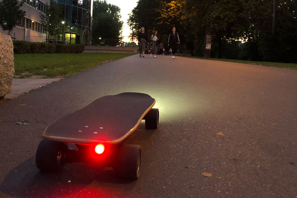 e-skateboard lights install