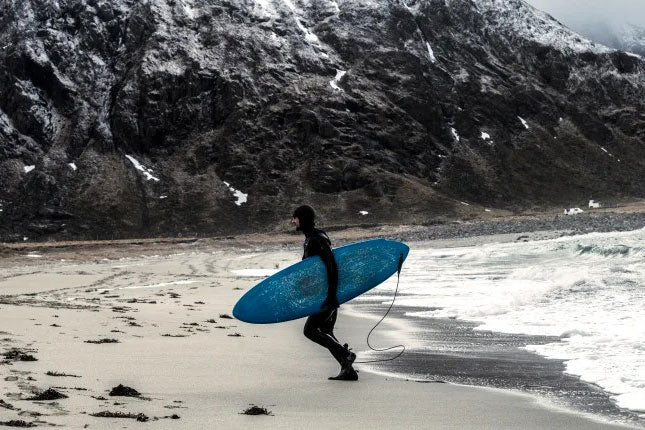 Riding Electric Surfboards in Winter